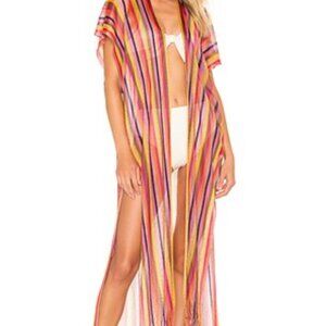 Luli Fama El Moro Fringe Kimono XS/S